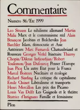 Couverture du produit · Commentaire, numéro 86