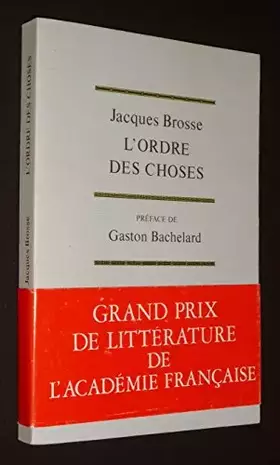 Couverture du produit · ORDRE DES CHOSES
