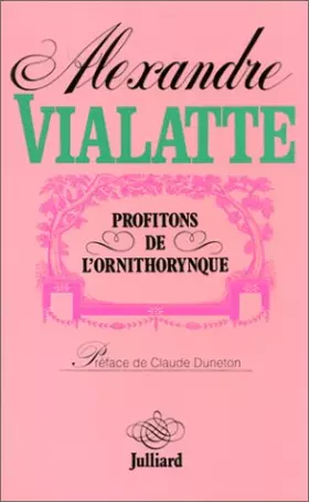 Couverture du produit · Profitons de l'ornithorynque