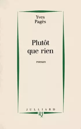 Couverture du produit · Plutôt que rien
