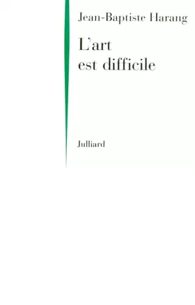 Couverture du produit · L'Art est difficile