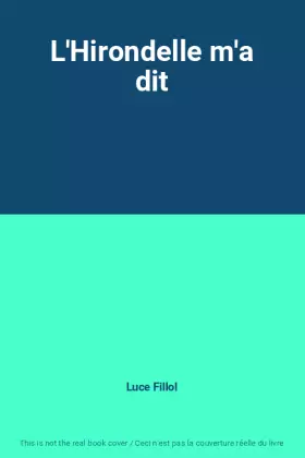 Couverture du produit · L'Hirondelle m'a dit