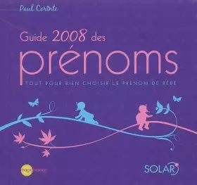 Couverture du produit · Guide 2008 des prénoms