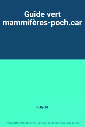 Couverture du produit · Guide vert mammifères-poch.car