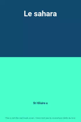 Couverture du produit · Le sahara