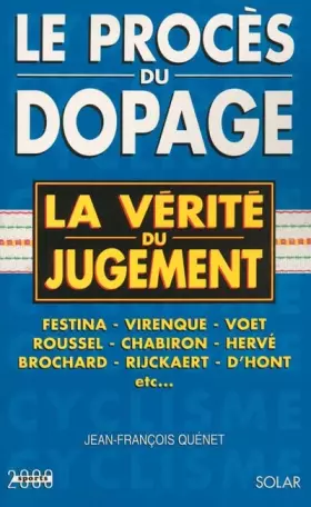 Couverture du produit · Procès du dopage