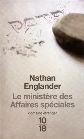 Couverture du produit · Le ministère des affaires spéciales