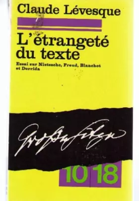 Couverture du produit · L'Étrangeté du texte
