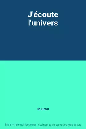 Couverture du produit · J'écoute l'univers