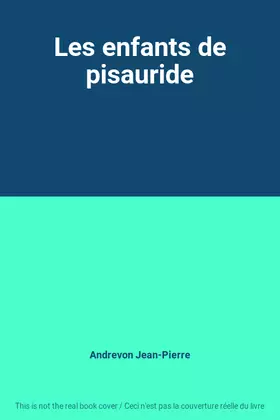 Couverture du produit · Les enfants de pisauride