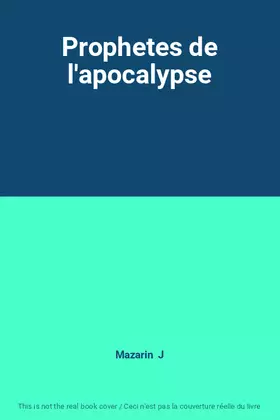 Couverture du produit · Prophetes de l'apocalypse