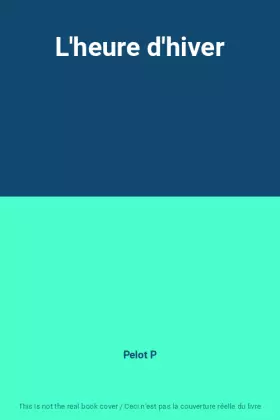 Couverture du produit · L'heure d'hiver