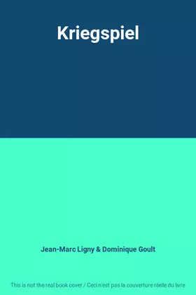 Couverture du produit · Kriegspiel