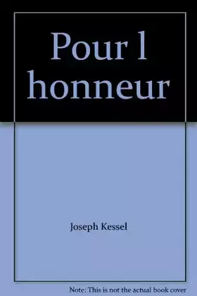 Couverture du produit · Pour l'honneur
