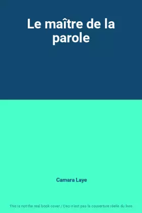 Couverture du produit · Le maître de la parole