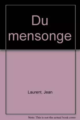 Couverture du produit · Du mensonge