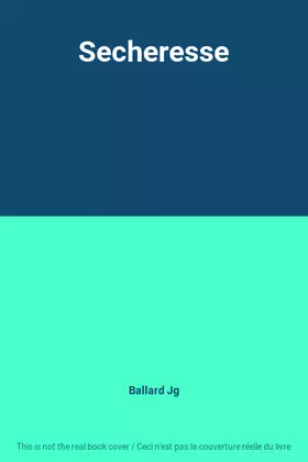 Couverture du produit · Secheresse
