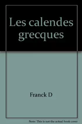 Couverture du produit · Les calendes grecques
