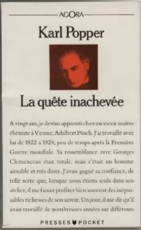Couverture du produit · La Quête inachevée : Autobiographie intellectuelle
