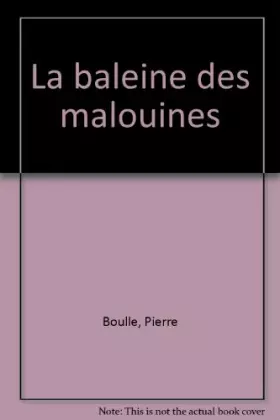 Couverture du produit · LA BALEINE DES MALOUINES