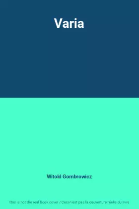 Couverture du produit · Varia