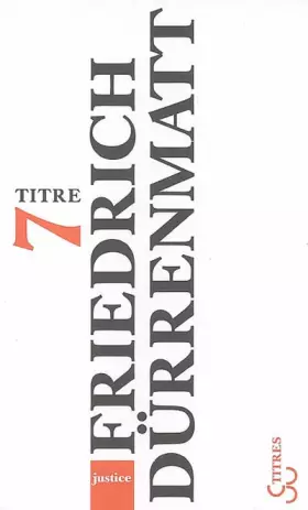 Couverture du produit · Justice