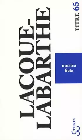 Couverture du produit · Musica ficta (figures de Wagner)