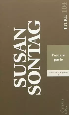 Couverture du produit · L'oeuvre parle