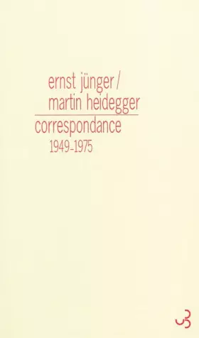 Couverture du produit · Correspondance 1949-1975