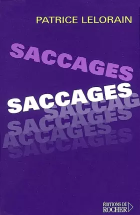 Couverture du produit · Saccages