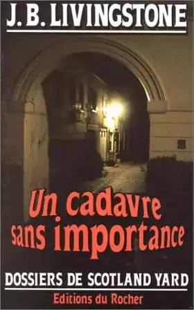Couverture du produit · Un cadavre sans importance