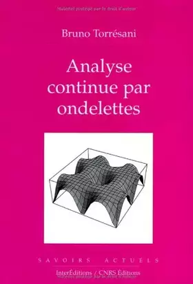 Couverture du produit · Analyse continue par ondelettes