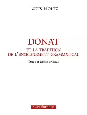 Couverture du produit · Donat et la tradition de l'enseignement grammatical