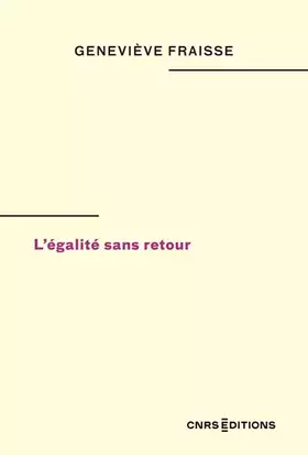 Couverture du produit · L'égalité sans retour