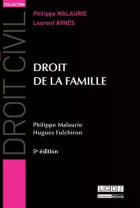 Couverture du produit · Droit de la famille, 5ème Ed.