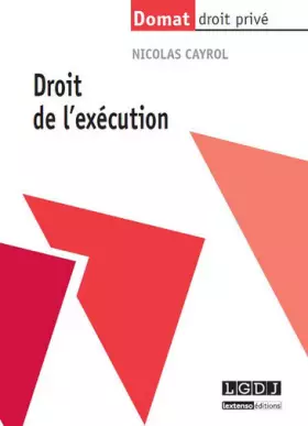 Couverture du produit · Droit de l'exécution