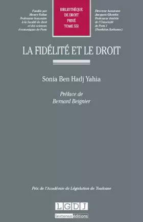 Couverture du produit · La Fidélité et le droit