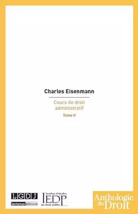 Couverture du produit · Cours de droit administratif. Tome 2