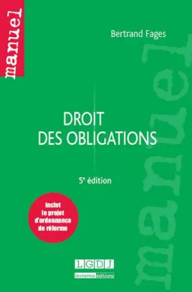 Couverture du produit · Droit des obligations, 5ème Ed.