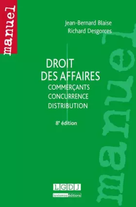 Couverture du produit · Droit des affaires, 8ème Ed.