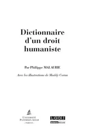 Couverture du produit · Dictionnaire d'un droit humaniste