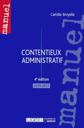 Couverture du produit · Contentieux administratif, 4ème Ed.