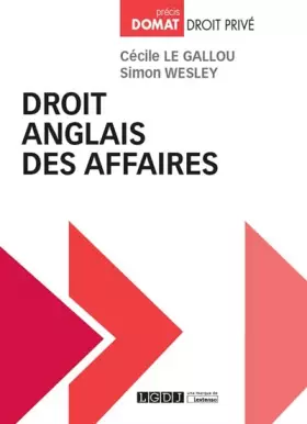 Couverture du produit · DROIT ANGLAIS DES AFFAIRES
