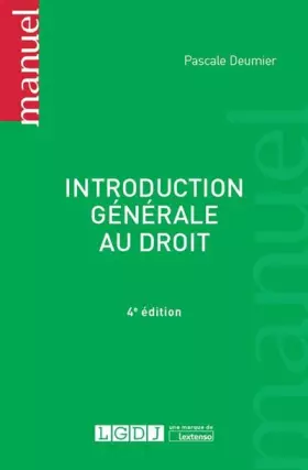Couverture du produit · Introduction générale au droit