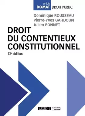 Couverture du produit · Droit du contentieux constitutionnel (2020)