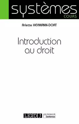 Couverture du produit · Introduction au droit (2019)