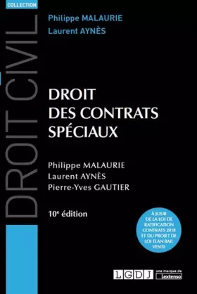 Couverture du produit · DROIT DES CONTRATS SPECIAUX - 10EME EDITION