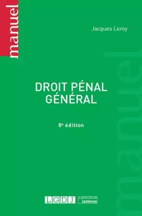 Couverture du produit · Droit pénal général (2020)