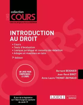 Couverture du produit · Introduction au droit (2020)