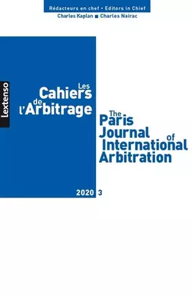 Couverture du produit · Les Cahiers de l'Arbitrage N°3-2020